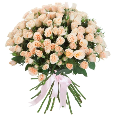 Нежный букет из персиковых кустовых роз – воплощение изысканности Самара Самарская область Нежный букет из персиковых кустовых роз – воплощение изысканности Самара Самарская область