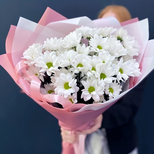 Букет «Розовое счастье» – нежность белых хризантем Самара Самарская область Букет «Розовое счастье» – нежность белых хризантем Самара Самарская область