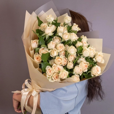 Букет «Персик» – пышные кустовые розы нежно-персикового оттенка Самара Самарская область Букет «Персик» – пышные кустовые розы нежно-персикового оттенка Самара Самарская область