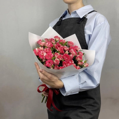 Букет «Фейерверк» – 9 пышных кустовых роз в огненной палитре Самара Самарская область Букет «Фейерверк» – 9 пышных кустовых роз в огненной палитре Самара Самарская область