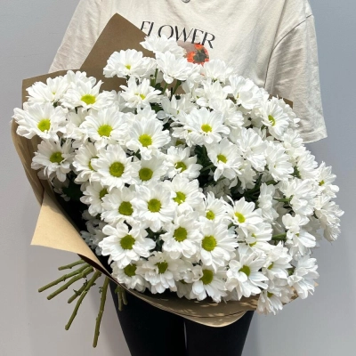 Букет «Летняя свежесть» – дыхание лета в белых хризантемах Самара Самарская область Букет «Летняя свежесть» – дыхание лета в белых хризантемах Самара Самарская область