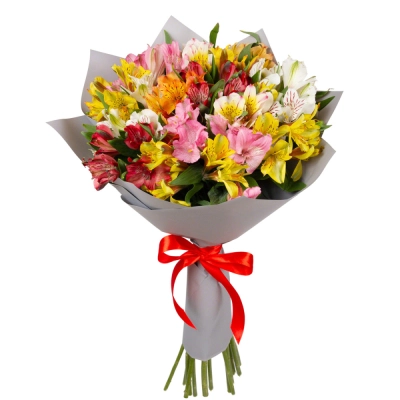 Букет «Рассвет» из разноцветных альстромерий Самара Самарская область Букет «Рассвет» из разноцветных альстромерий Самара Самарская область