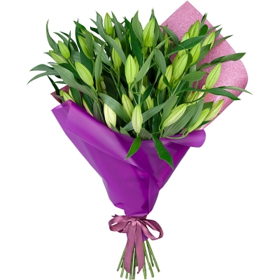 Изысканный букет из 15 свежих лилий – королевский подарок Самара Самарская область Изысканный букет из 15 свежих лилий – королевский подарок Самара Самарская область