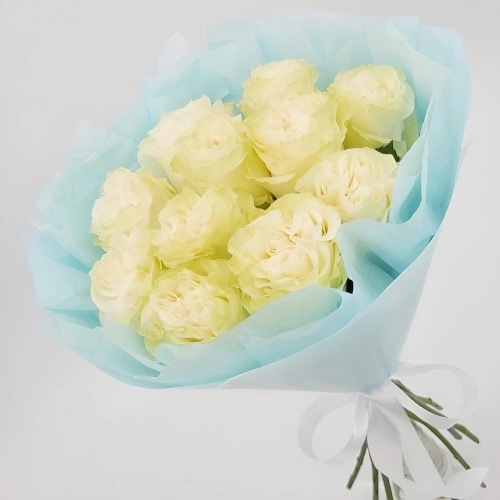 Букет «Кружевное облачко» – 11 белоснежных роз в нежной упаковке Самара Самарская область Букет «Кружевное облачко» – 11 белоснежных роз в нежной упаковке Самара Самарская область