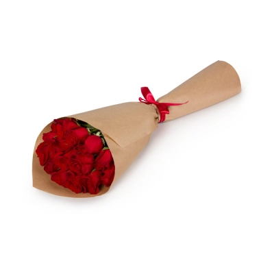 Букет из красных роз в крафтовой упаковке Самара Самарская область Букет из красных роз в крафтовой упаковке Самара Самарская область