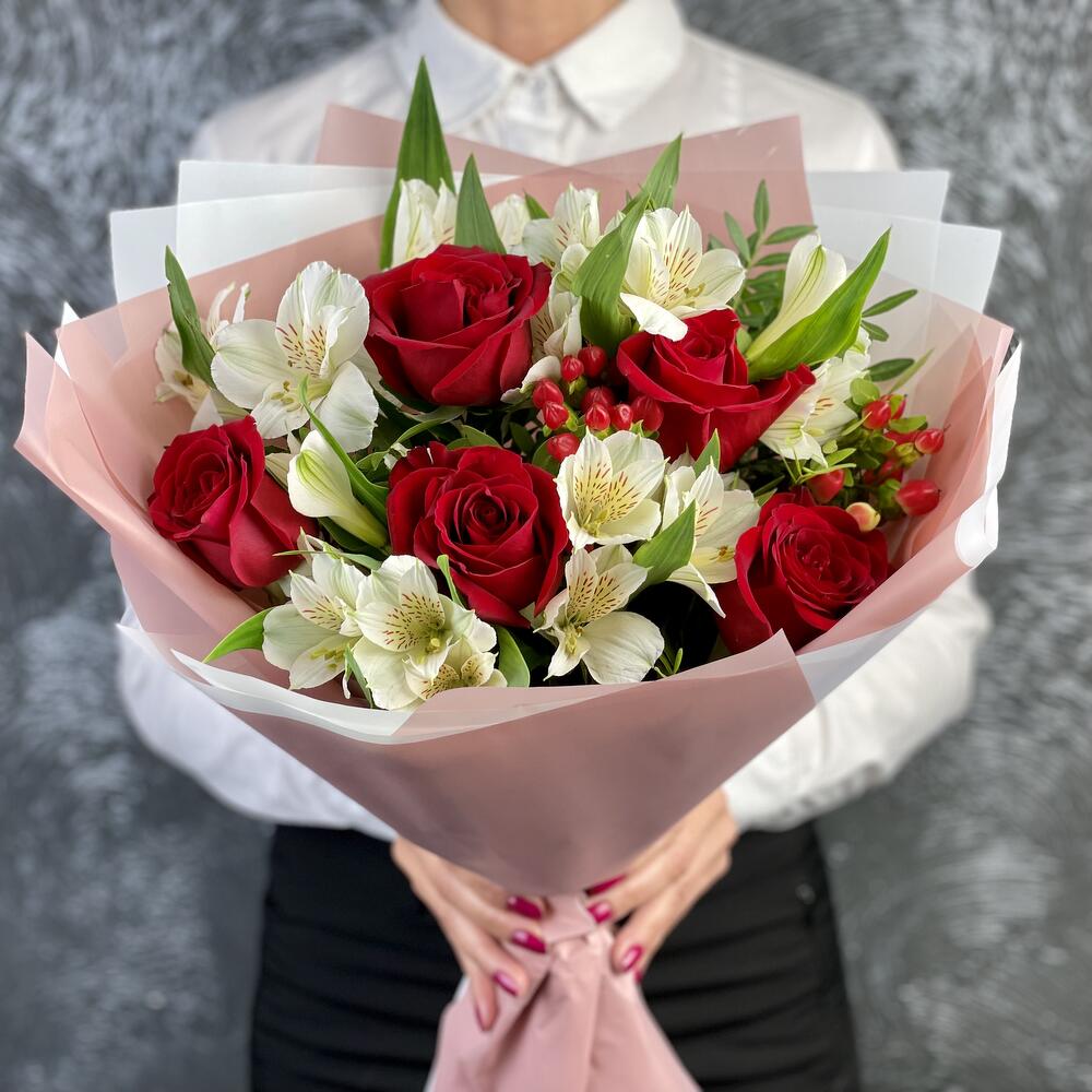 Букет «Нуар» – контраст страсти и нежности Самара Самарская область